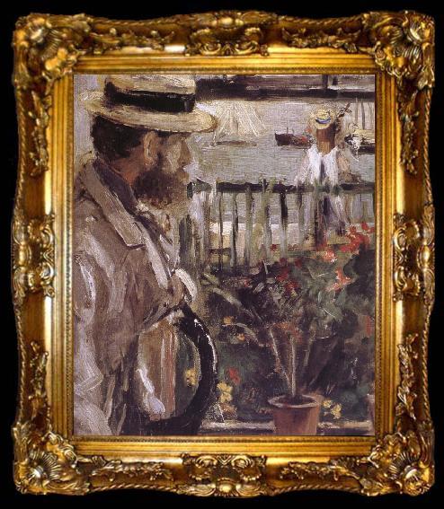 framed  Berthe Morisot Detail of  The man at the Huaiter Island, ta009-2